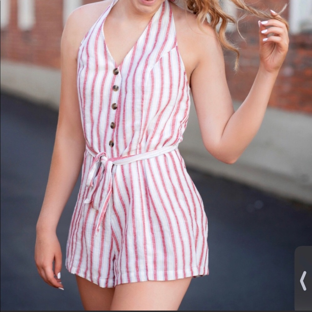 American Eagle striped romper